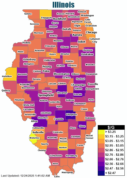 Gas Price Heat Map Chicago Gas Prices