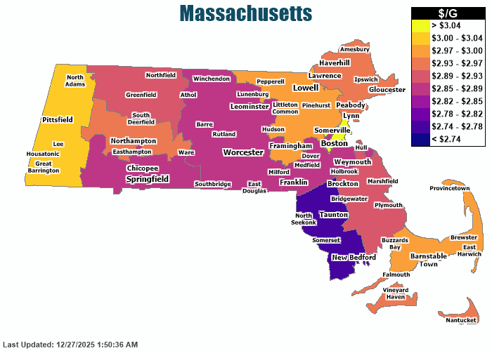 Gas Price Heat Map Boston Gas Prices