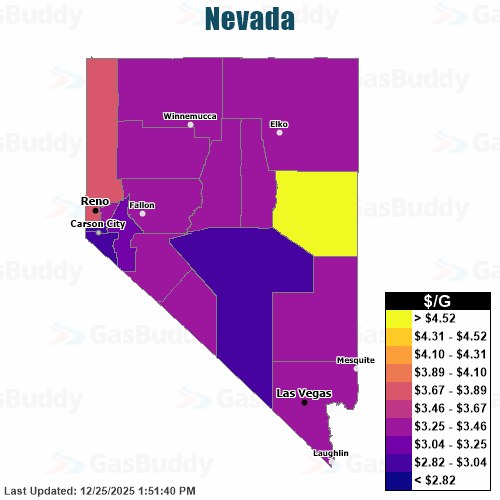 Gas Price Heat Map Las Vegas Gas Prices