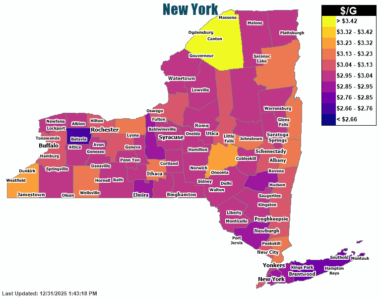 Gas Price Heat Map Syracuse Gas Prices